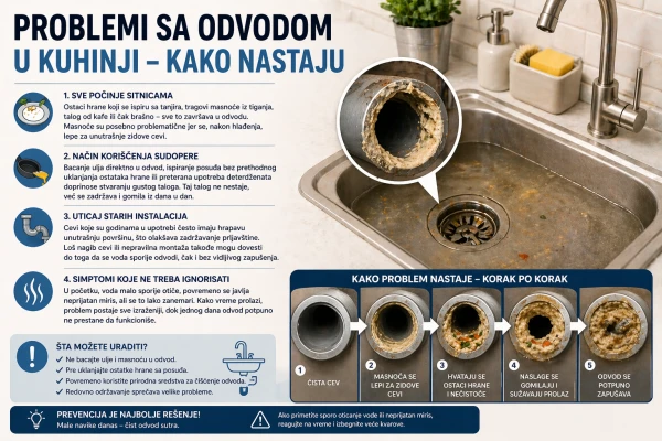 Problemi sa odvodom u kuhinji – kako nastaju